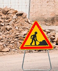 Panneau attention chantier AK5