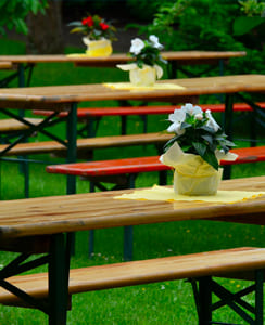 Tables brasserie pliantes en bois