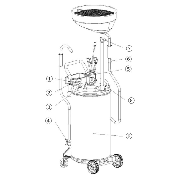 schéma vidangeur d'huile par aspiration