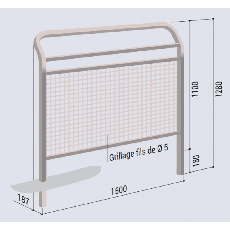 dimensions barrière sans motif