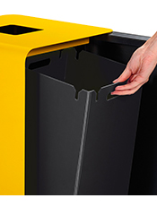 Poubelle professionnel avec bac de tri