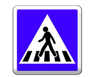 Panneau de signalisation d'indication C20a passage pour piétons 