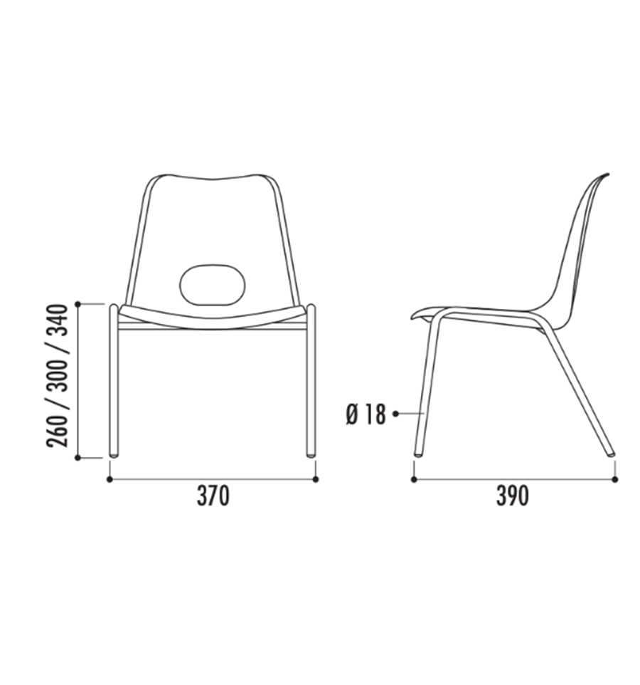 dimensions chaise de collectivité enfant