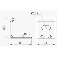 Lot De 20 Crochets En J Avec Clip D'Angle - Support Câble Acier Zingué, Pour Tige Filetée 6,35 Mm - 5