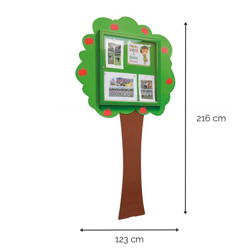 Vitrine affichage enfant arbre dimensions