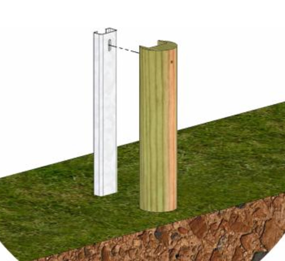Installation de la glissière en bois (étape 2)