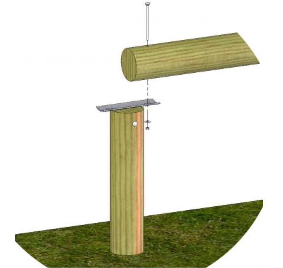 Installation de la glissière en bois (étape 4)