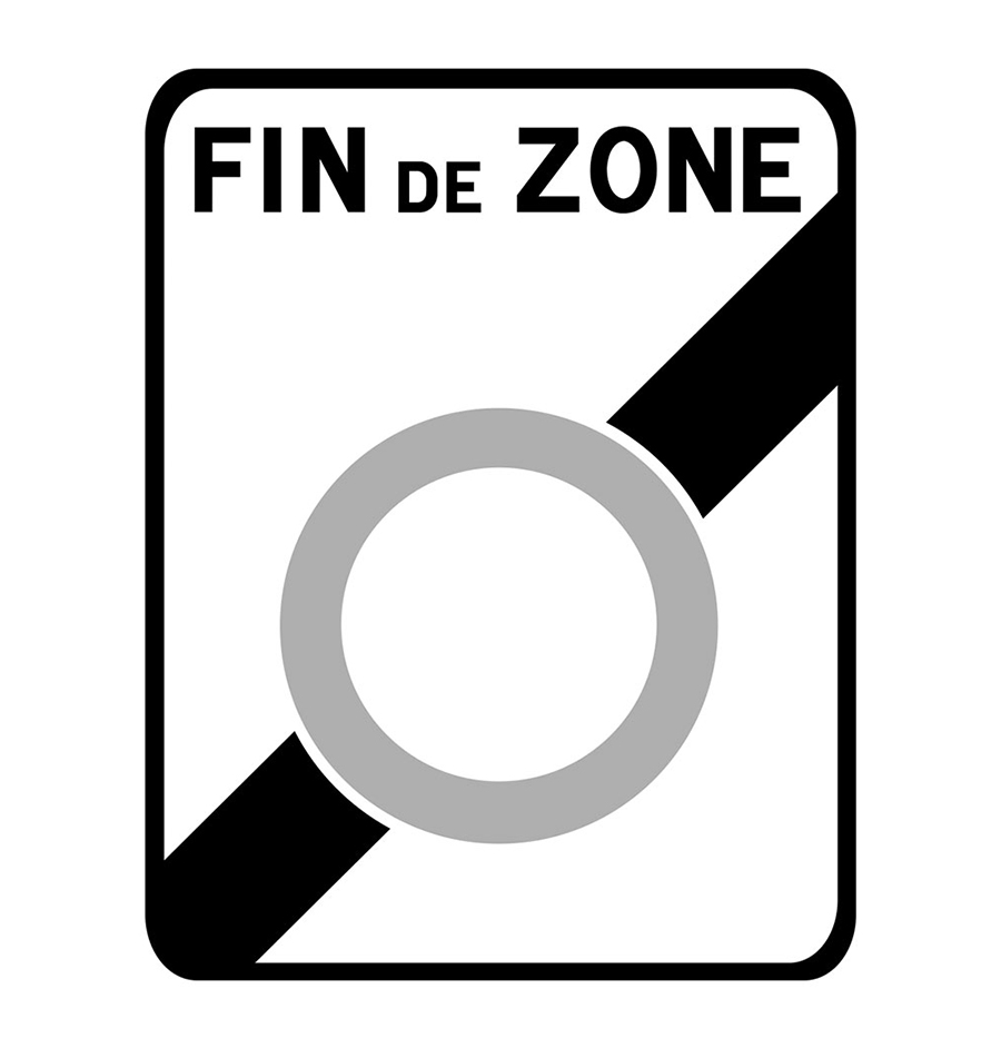 Panneau fin de ZFE