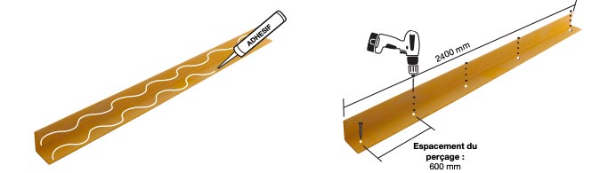 Fixation nez de marche contrasté