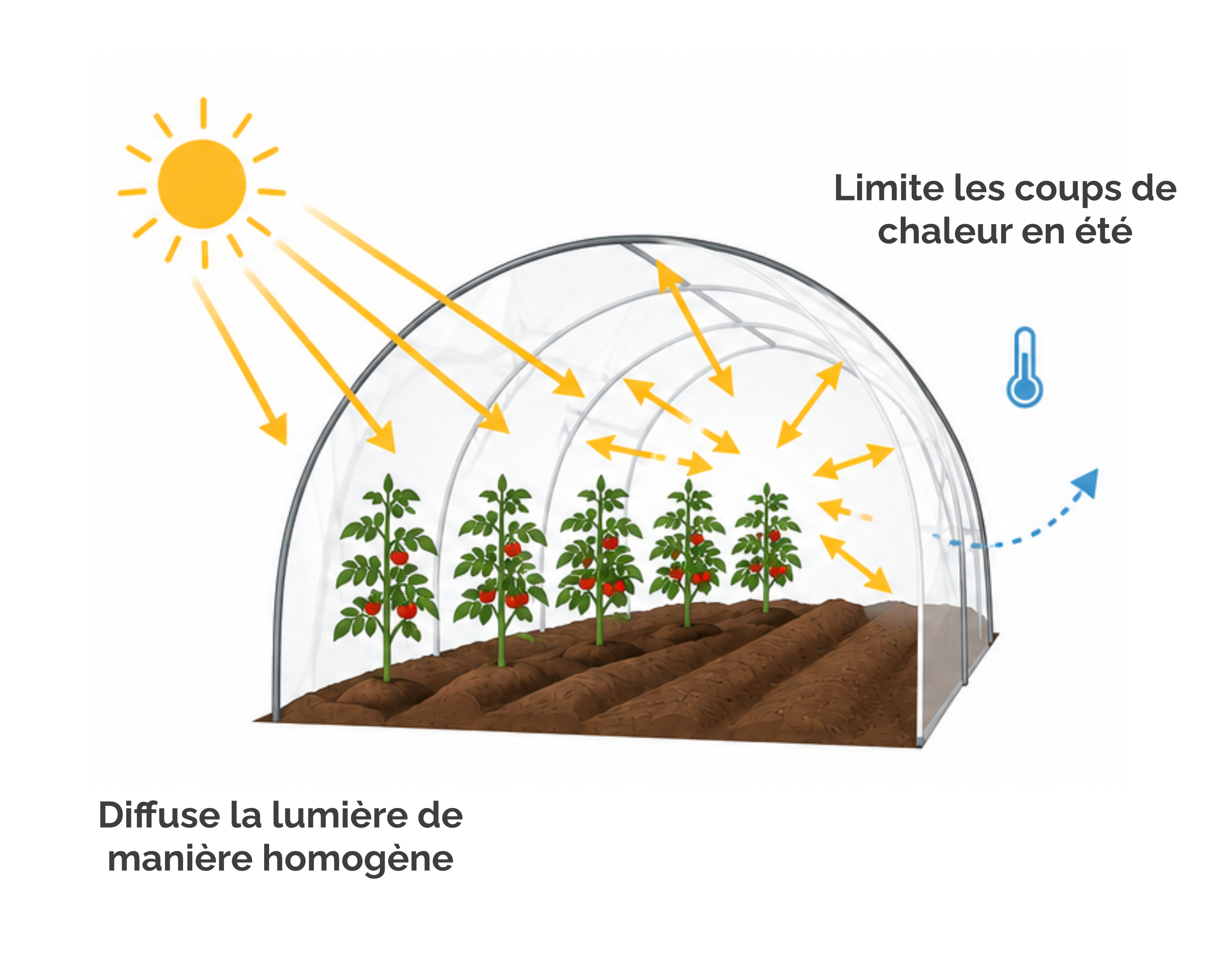 Bâche serre diffusante
