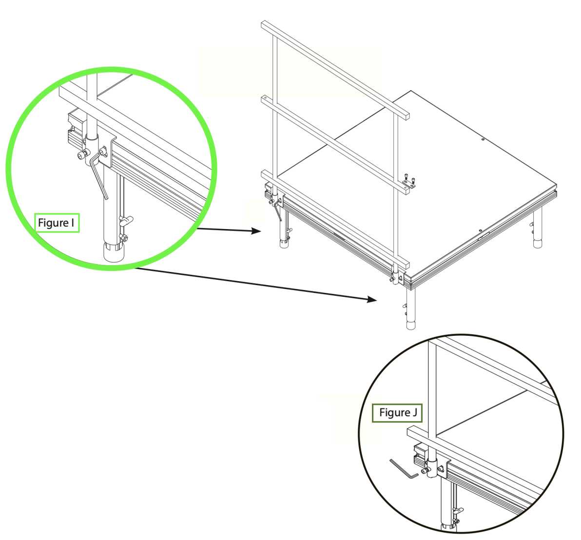 Installation du garde corps étape 2