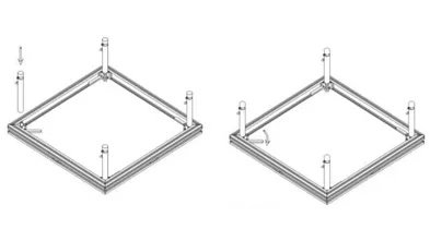 Ajout des quatre pieds 