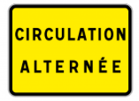 Panneau d'indication KC1 circulation alternée 