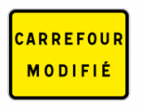 Panneau d'indication KC1 carrefour modifié 
