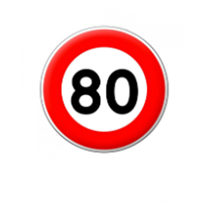 B14 - Panneau de limitation de vitesse à 80km/h