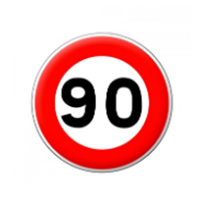 B14 - Panneau de limitation de vitesse à 90km/h