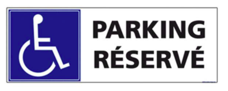 Panonceau parking réservé 