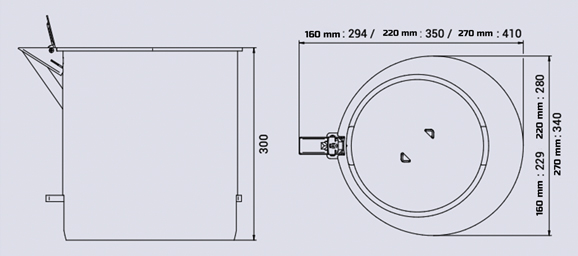 Schéma d'installation du fourreau d'amovibilité pour borne urbaine