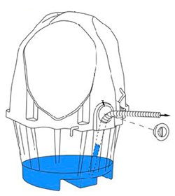 Schéma vidange urinoir