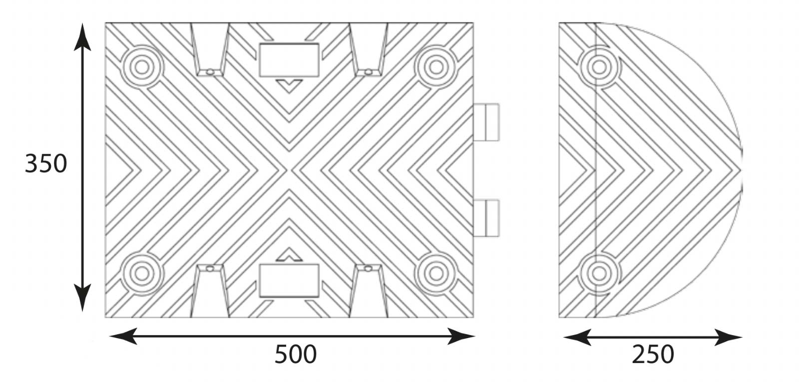 dimensions des modules de ralentisseurs