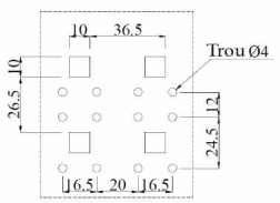 Dimensions panneau perforé