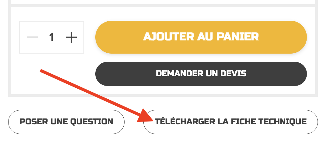 Où télécharger une fiche technique d'un produit