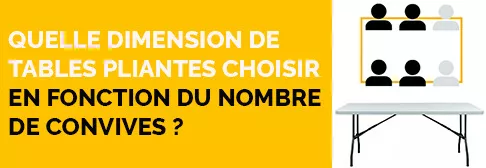 Quelle dimension de tables pliantes choisir en fonction du nombre de convives ?